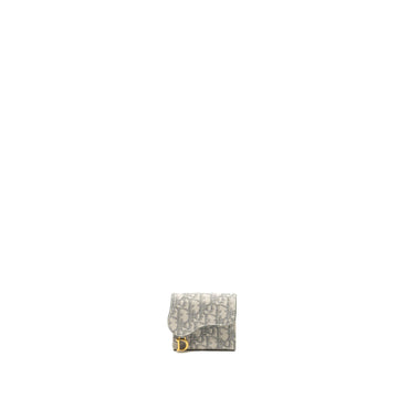 Top quality Dior saddle lotus wallet grey oblique jacquard