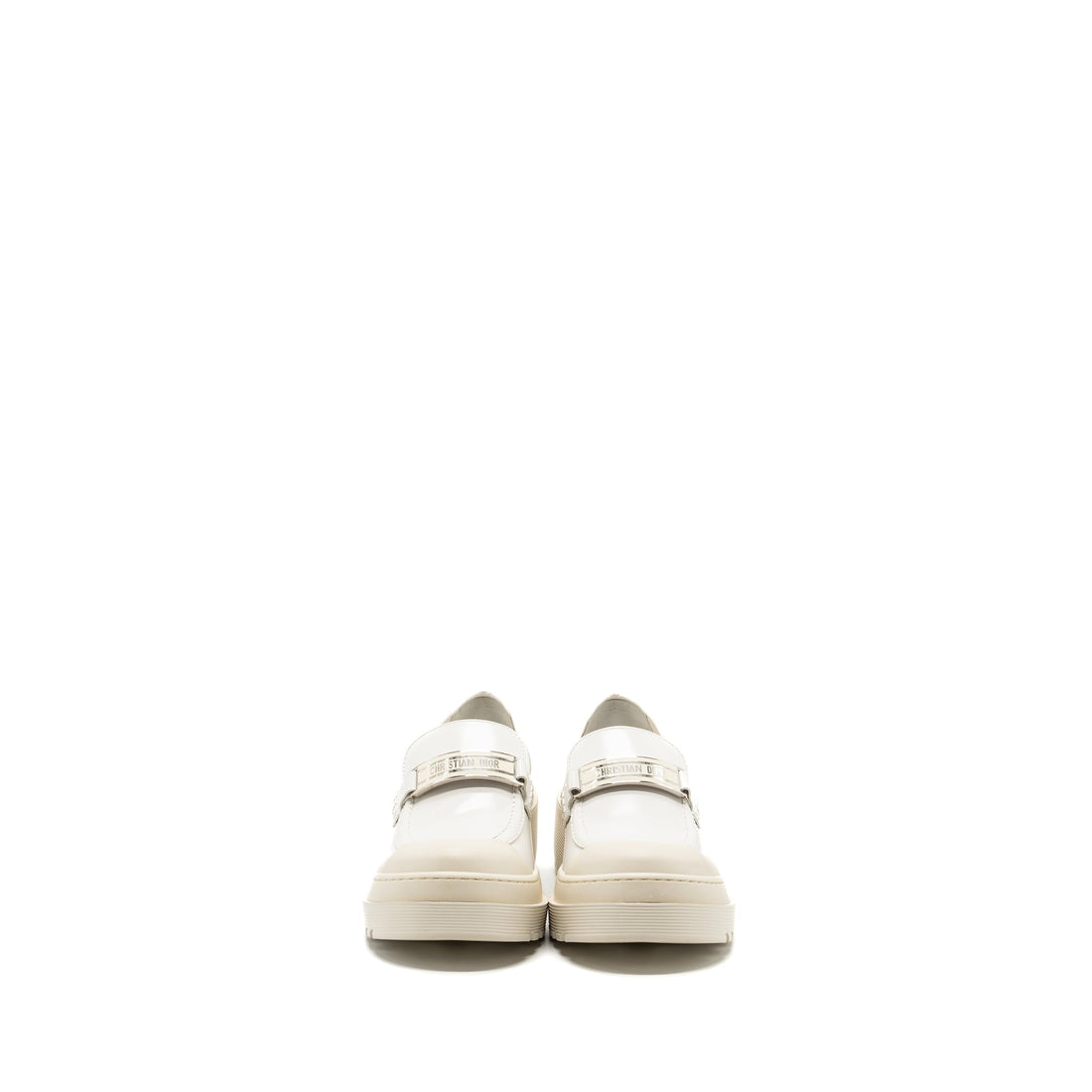 Top quality Dior size 38.5 code loafer calfskin white