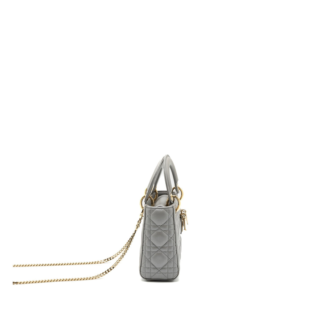 Top quality Dior mini lady Top quality Dior lambskin grey