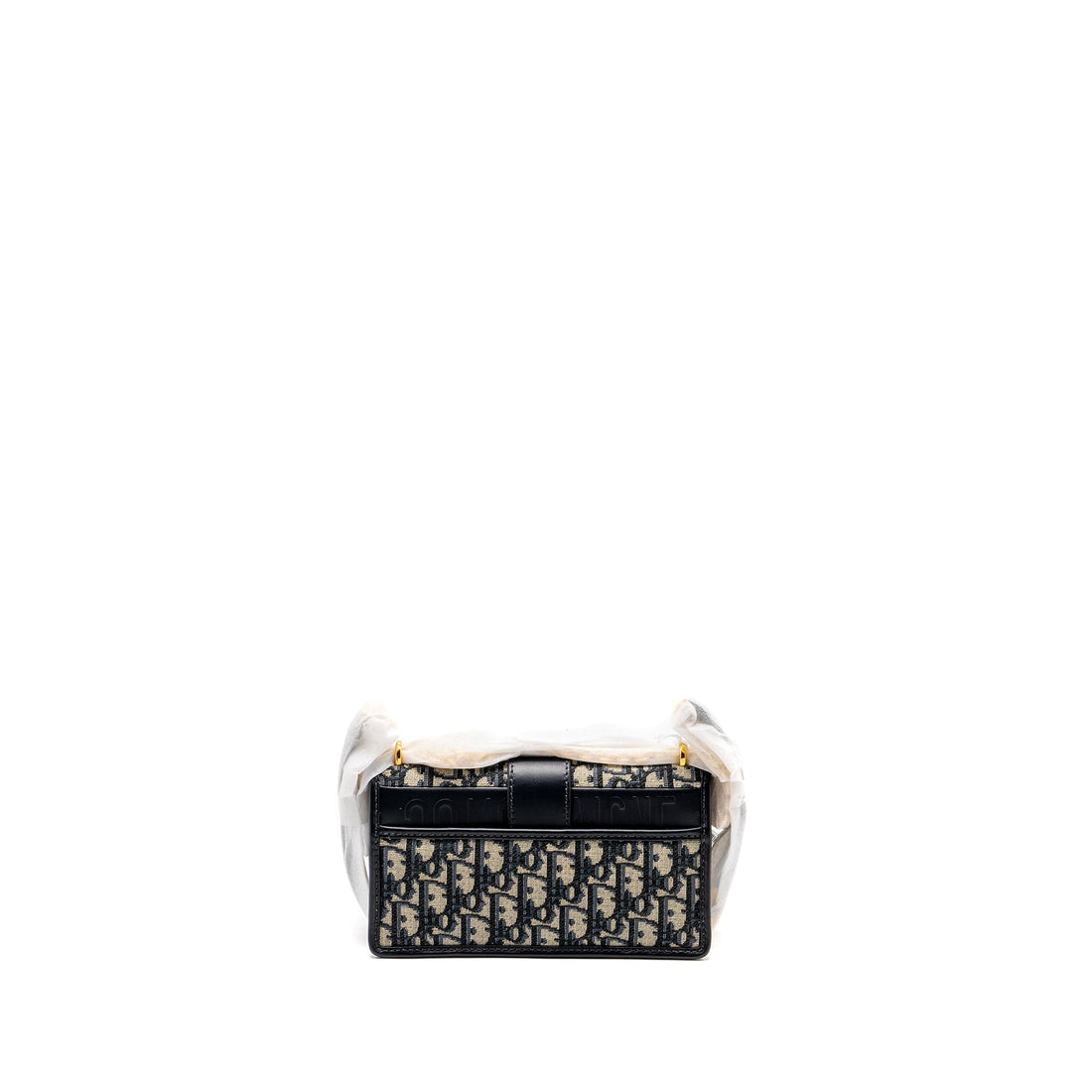 Top quality Dior 30 Montaigne East-West Bag with Chain Oblique Jacquard Blue