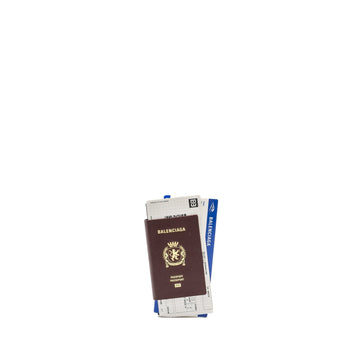 Balenciaga Passport Long wallet 2 tickets calBNkin dark red