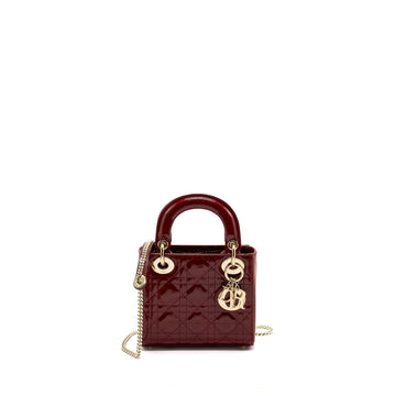 Top quality Dior Mini Lady Top quality Dior Patent Red