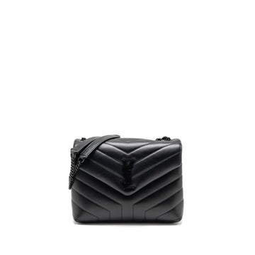Saint Laurent/YSL Medium Loulou Shoulder Bag CalBNkin So Black