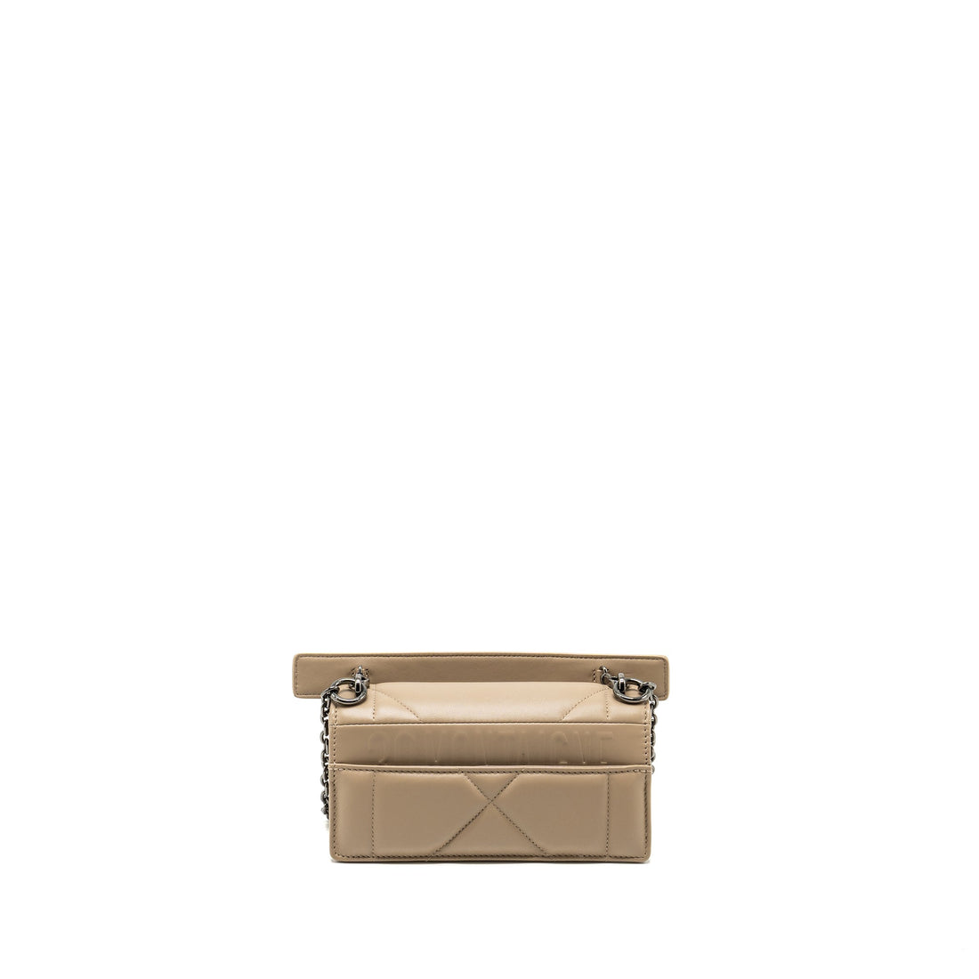 Top quality Dior 30 Montaigne Pouch with Shoulder strap lambskin beige black hardware