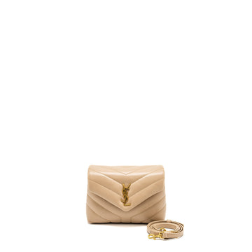 Saint Laurent/ YSL Loulou Toy Strap Bag CalBNkin Beige GHW