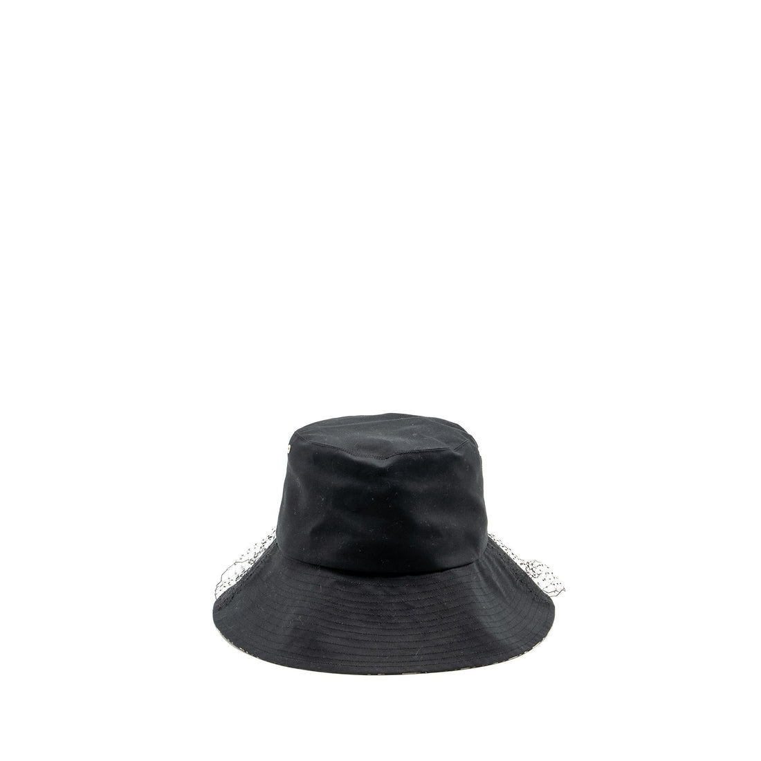 Top quality Dior size 57 Teddy-D Brim Bucket Hat With Veil Black/Blue Oblique