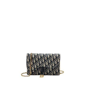 Top quality Dior Saddle Pouch With Chain Top quality Dior Oblique Jacquard blue