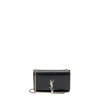 SAINT LAURENT /YSL Kate Medium Chain Bag With Tassel CalBNkin Black SHW