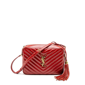 Saint Laurent Lou Camera Bag CalBNkin Red GHW