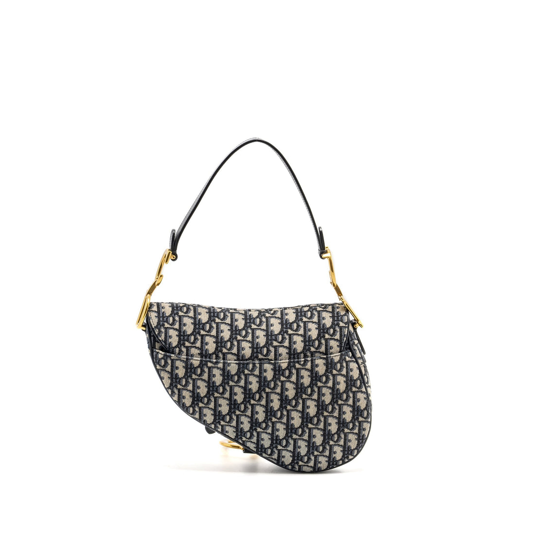 Top quality Dior Medium Saddle Bag Blue Oblique Canvas