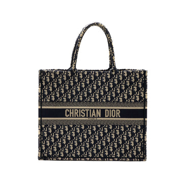 Top quality Dior Large Book Tote Blue Top quality Dior Oblique Embroidery