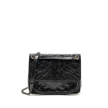 Saint Laurent/YSL Medium Niki Chain Bag  CalBNkin Black SHW