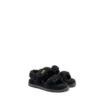Top quality Dior Size 37 Top quality Dioract Sandal Shearling/Sheepskin Black