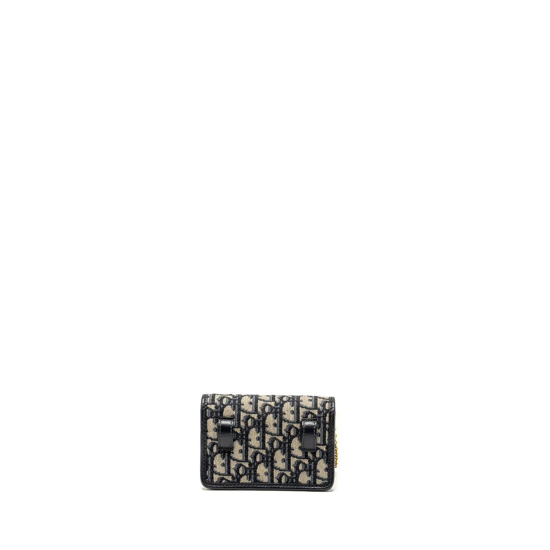 Top quality Dior 30 Montaigne Nano Pouch with Chain Blue Oblique Jacquard