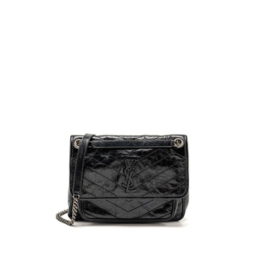 Saint Laurent/YSL Medium Niki Bag  CalBNkin Black SHW