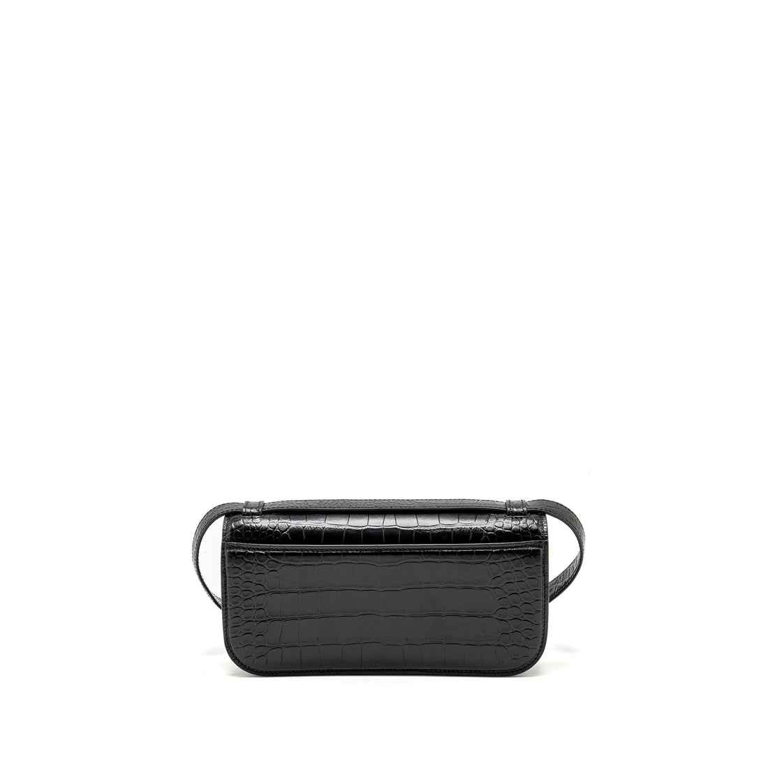 Balenciaga Gossip shoulder bag croc-embossed calBNkin black GHW