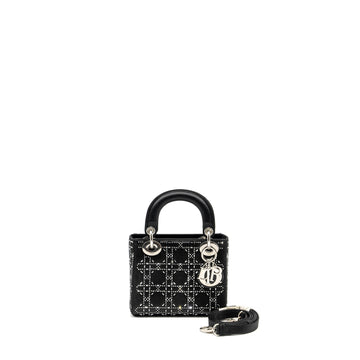 Top quality Dior Mini Lady Top quality Dior Stain Crystal Black