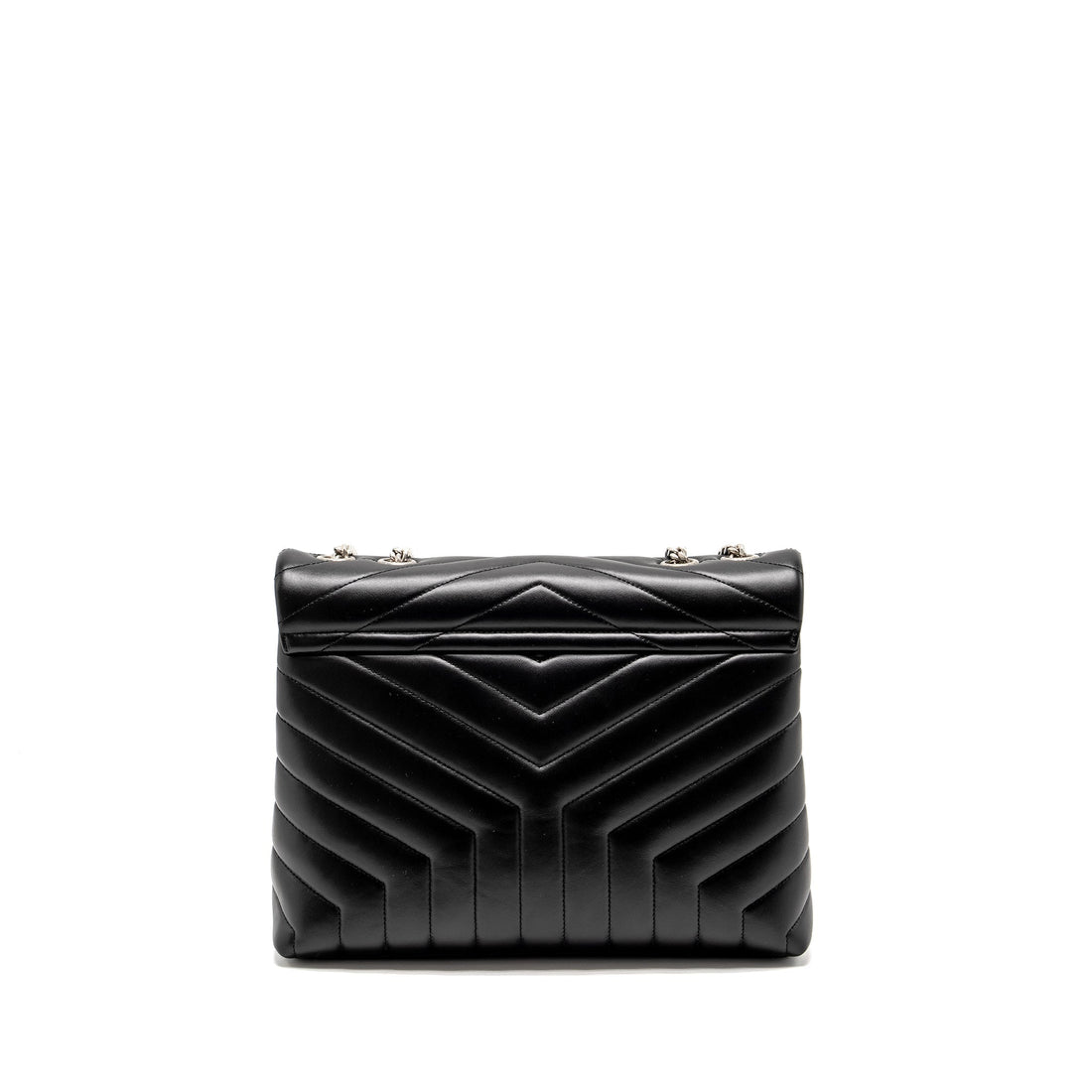Saint Laurent Medium LouLou Shoulder Bag CalBNkin Black SHW