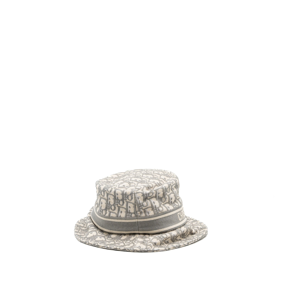 Top quality Dior Size 57 Oblique Small Brim Bucket Hat White/Gray