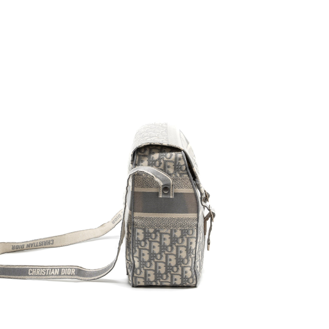 Top quality Dior Top quality Diorcamp Messenger Bag Oblique Embroidery Light Grey