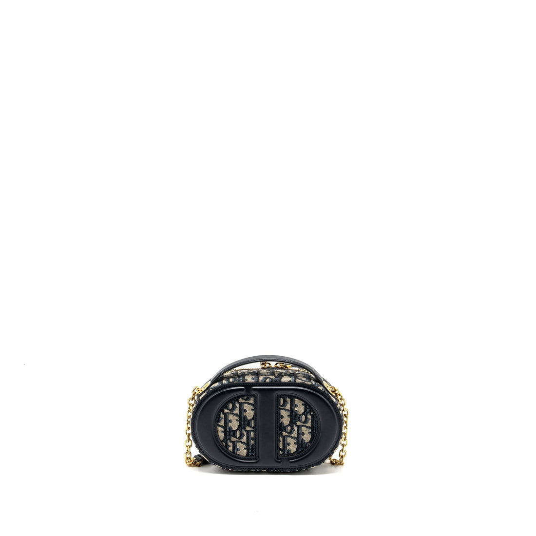 Top quality Dior CD Signature Oval Camera Vag Top quality Dior oblique jacquard blue