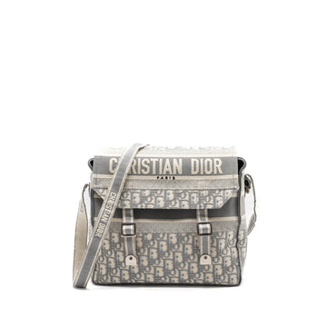 Top quality Dior Top quality Diorcamp Messenger Bag Oblique Embroidery Light Grey