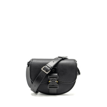 Top quality Dior Large Gallop Bag With Strap Grained Smooth Calfskin Black Silver/Gold Hardware