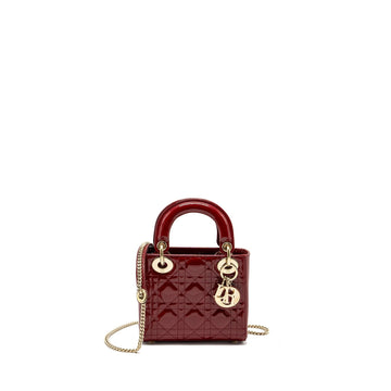 Top quality Dior Mini Lady Top quality Dior Patent Red