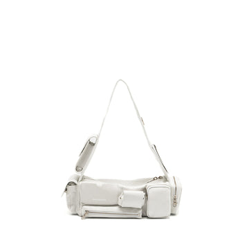 Balenciaga Superbusy XS Sling Bag CalBNkin Optic White SHW