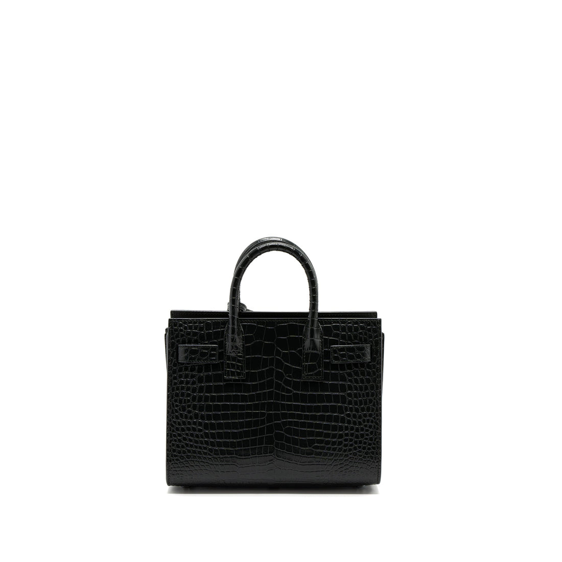 Saint laurent Sac De Jour Nano croc embossed calBNkin dark green SHW