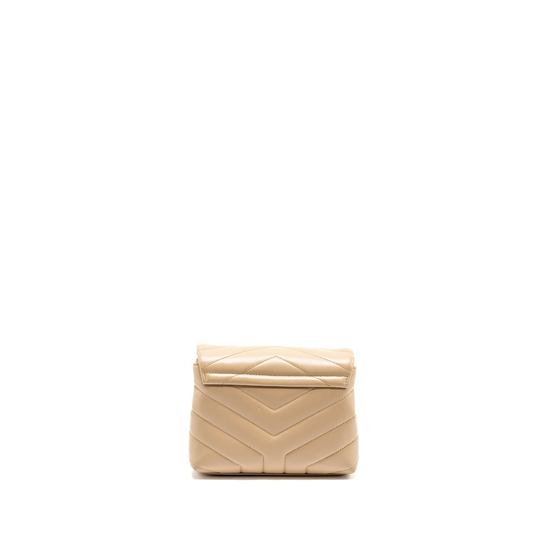 SAINT LAURENT / YSL Toy LouLou Quilted Shoulder Bag CalBNkin Beige GHW