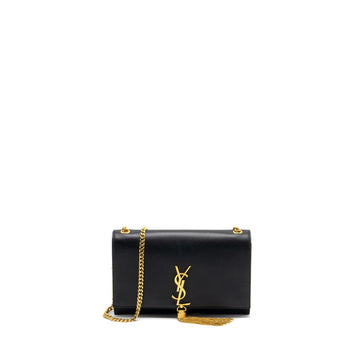 Saint Lauren Medium Kate with Tassel CalBNkin Black GHW