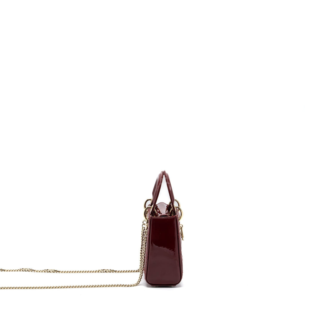 Top quality Dior Mini Lady Top quality Dior Patent Calfskin Red