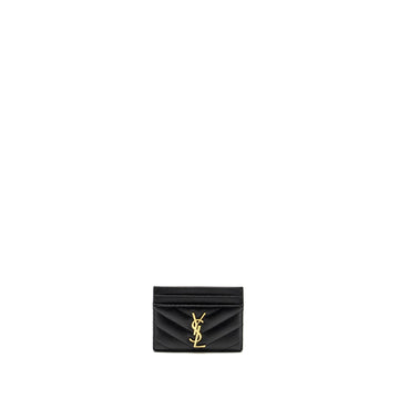 Saint Laurent Card Case calBNkin black GHW