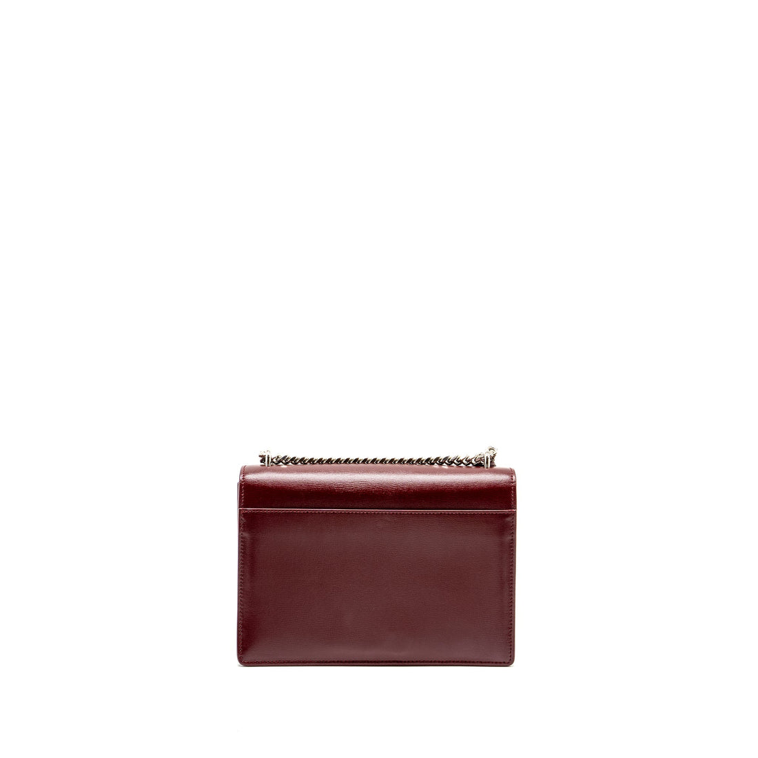 Saint Laurent/YSL Sunset Bag CalBNkin Burgundy SHW