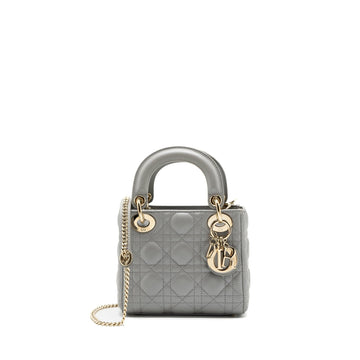 Top quality Dior Mini Lady Top quality Dior Lambskin Grey