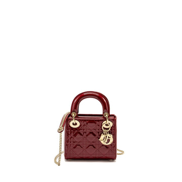 Top quality Dior Mini Lady Top quality Dior Patent Red