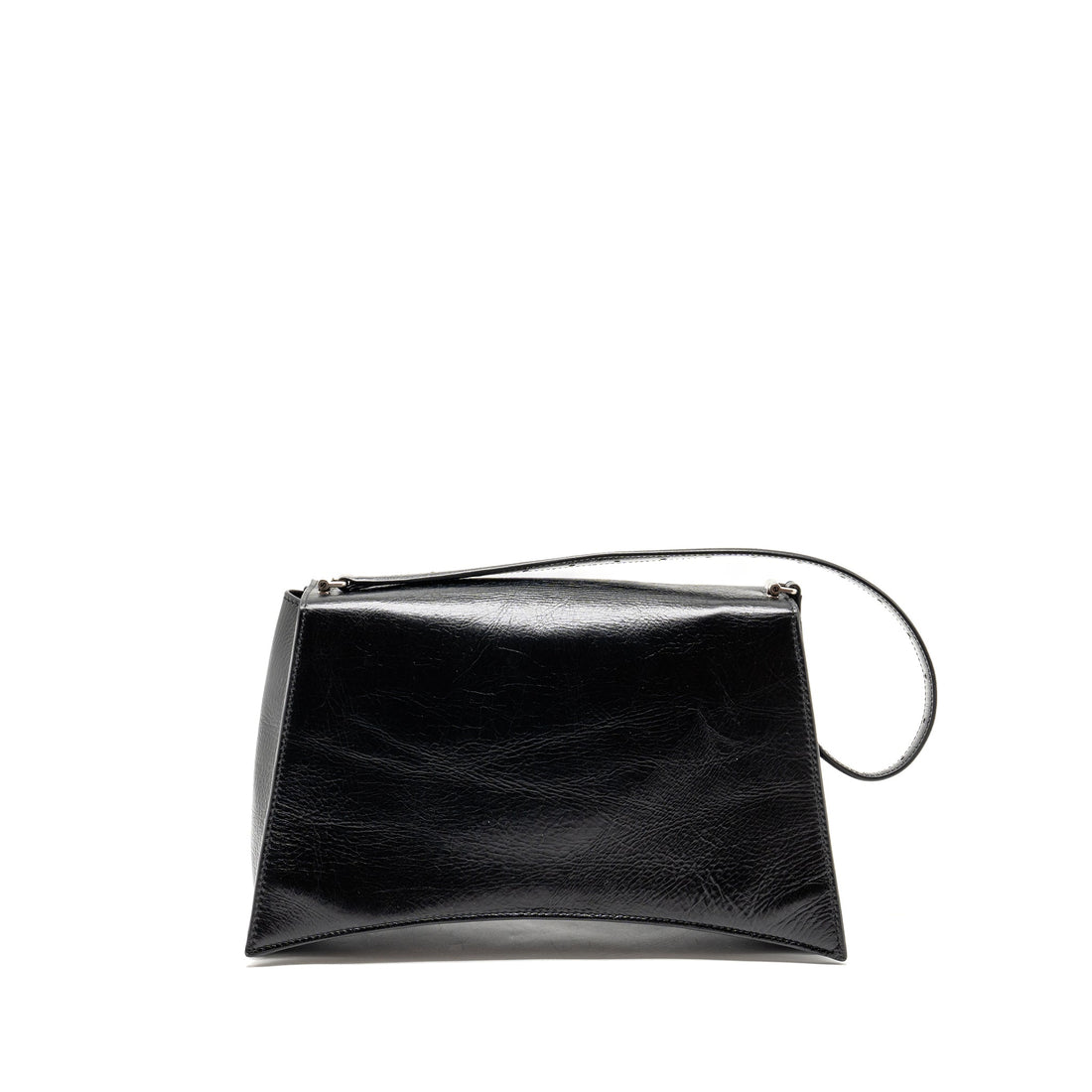 Balenciaga Medium Crush Shoulder Bag CalBNkin Leather Black SHW