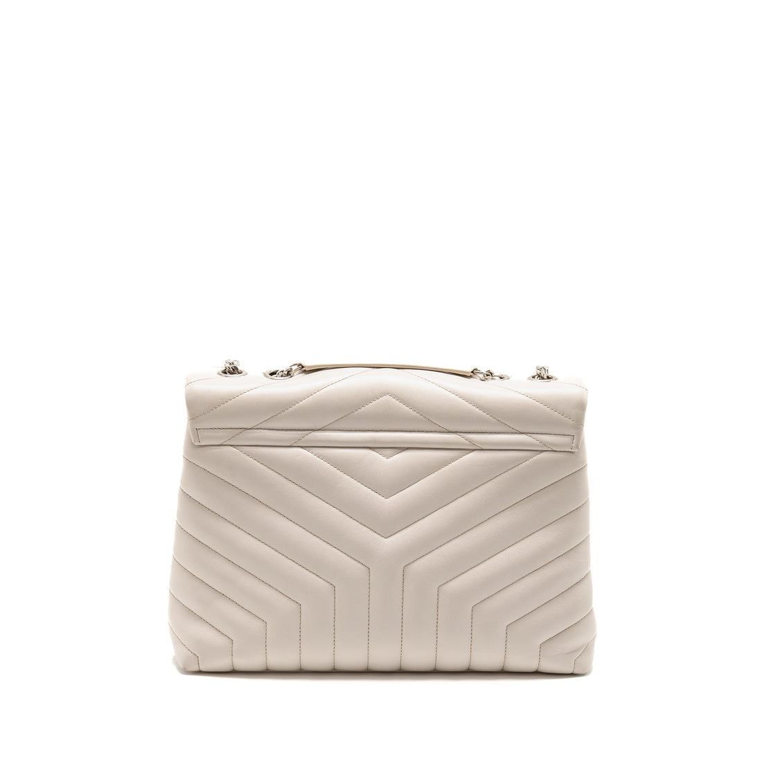 Saint Laurent/YSL Medium Lou Lou Bag CalBNkin White SHW