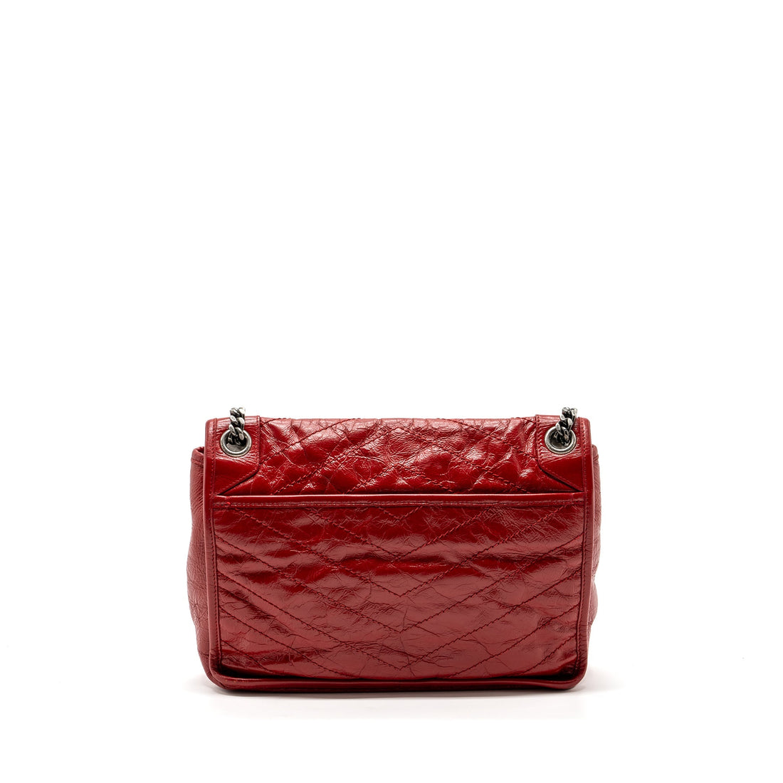Saint laurent medium Niki bag of calBNkin red ruthenium hardware