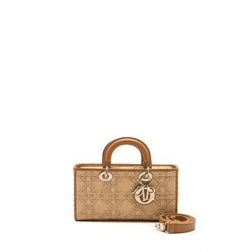 Top quality Dior Medium Lady D-Joy Bag Raffia/ Leather Natural