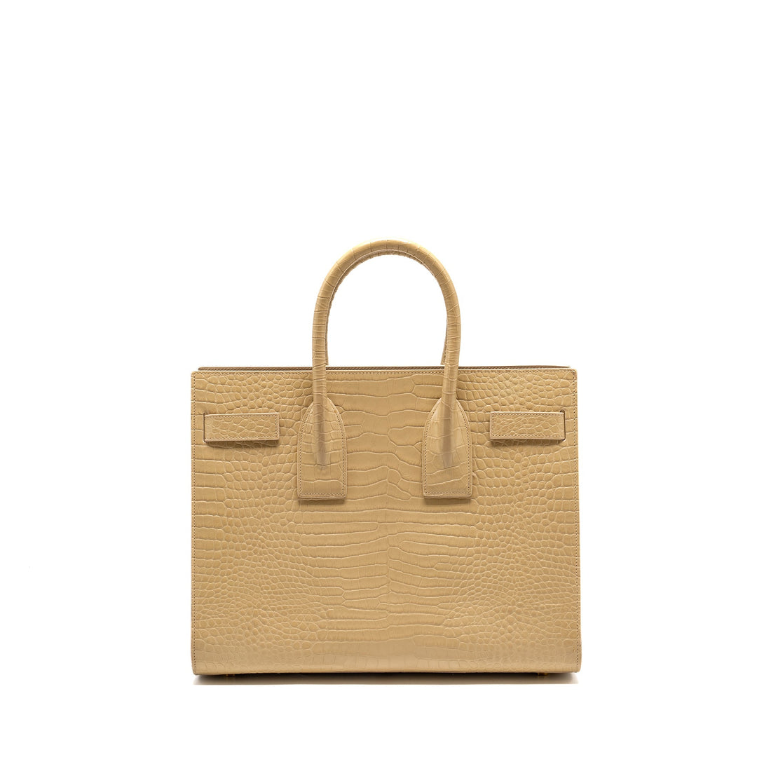 Saint Laurent /Ysl Sac De Jour Croc-Embossed CalBNkin Beige GHW