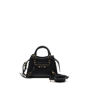 Balenciaga Neo Classic Mini Handbag Smooth CalBNkin Black GHW