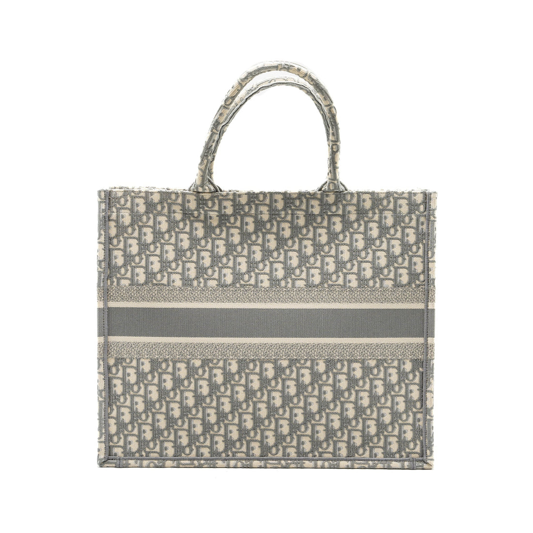 Top quality Dior Large Book Tote Top quality Dior Oblique Embroidery Ecru/Grey