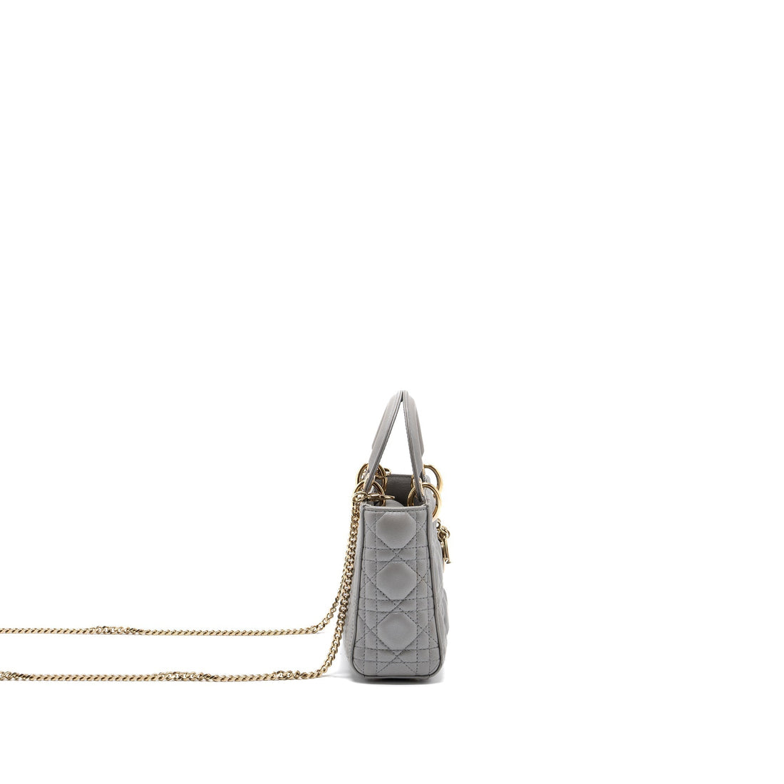 Top quality Dior Mini Lady Top quality Dior Lambskin Light Grey