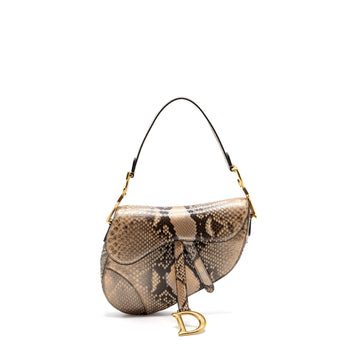Top quality Dior Medium Saddle Bag Python Multicolor