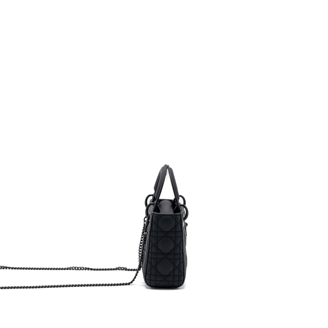 Top quality Dior mini lady Top quality Dior cannage calfskin black with black hardware