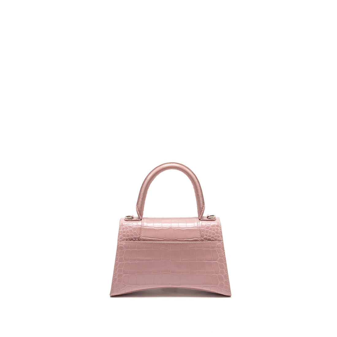 Balenciaga Hourglass S Croc-Embossed CalBNkin Pink SHW