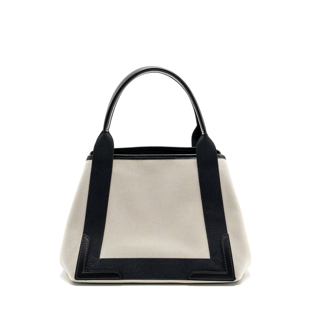 Balenciaga Cabas Tote Bag Canvas/CalBNkin Beige/Black SHW
