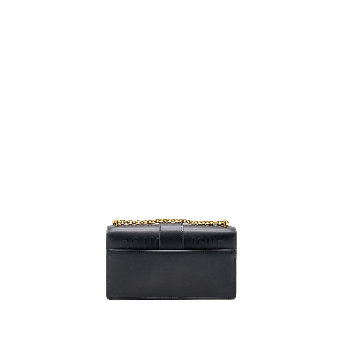 Top quality Dior 30 Montaigne East-West Bag With Chain Calfskin Black